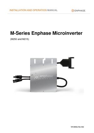 Installation ENPHASE micro inverter M250 EN