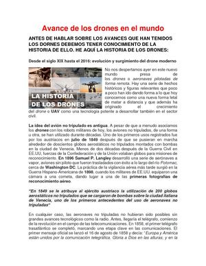 Avance De Los Drones En El Mundo