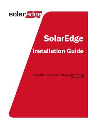 Installation SolarEdge SE3K-SE12K inverter