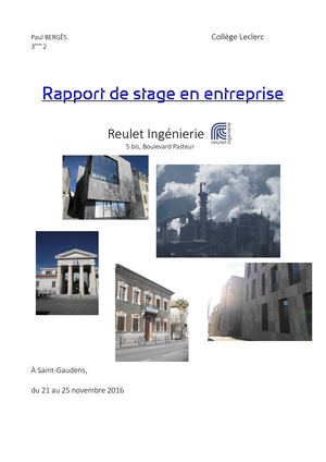32 Bergès Paul Rapport De Stage