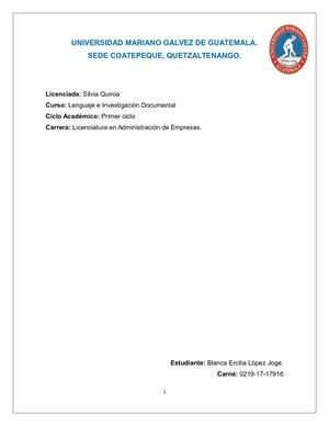 Lenguaje E Investigacion