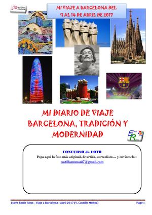 Mi Diario De Viaje Barcelona 2017