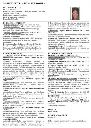 Cv Marisel Richarte