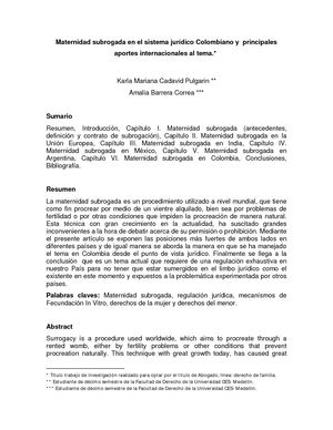 Maternidad Subrogada