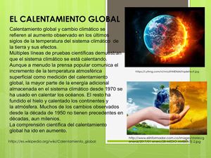 El calentamiento Global
