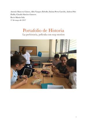 Portafolio La Prehistoria Tema 7