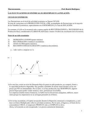 Ciclos Económicos Desempleo Inflación