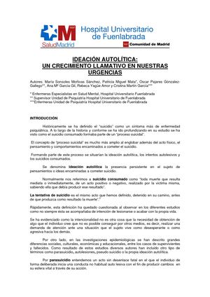 Ideación Autolítica