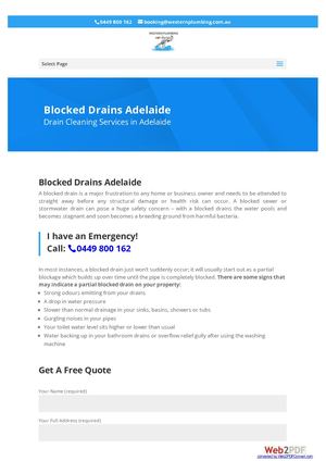 Blocked Drains Adelaide