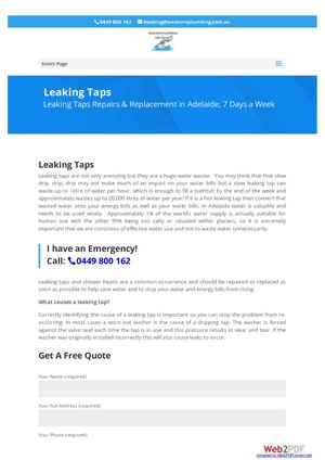 Leaking Tap Adelaide