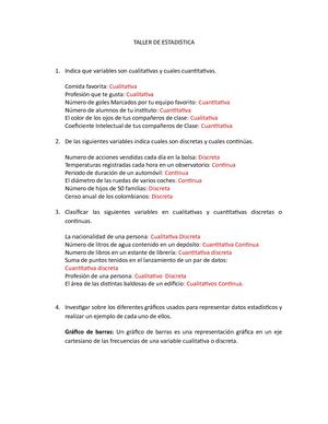 Taller De Estadistica
