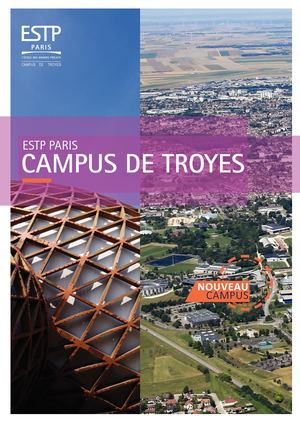 Plaquette ESTP Paris | Campus de Troyes