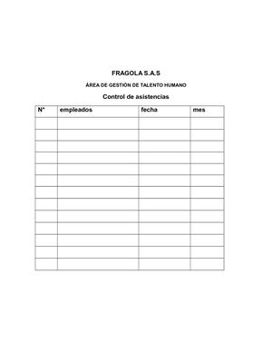 Listas De Asistencia Induccion