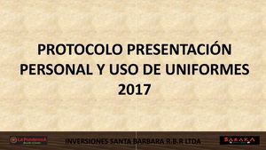 Protocolo Presentacion Eprsonal Y Uso De Uniformes
