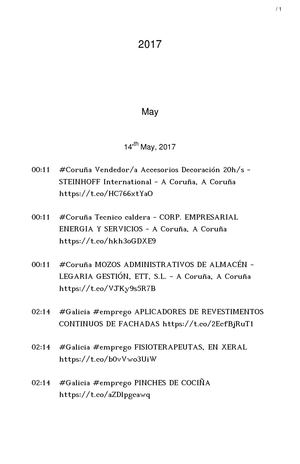 OFERTAS DE EMPREGO GALICIA (14MAI-21MAI)