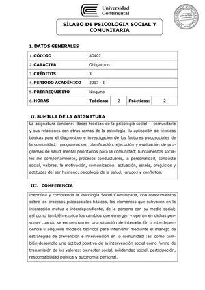 A0402 Silabo Psicologia Social Comunitaria