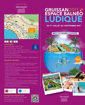 Plaquette été de la Balnéo de Gruissan 2017