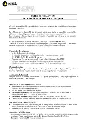 Guide Presentation Bibliographie