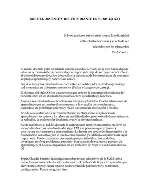 Rol Del Docente Y Del Estudiante En El Siglo XXI Tics (1)