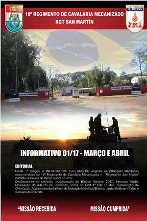 Informativo Nr 01  do 19º RC Mec
