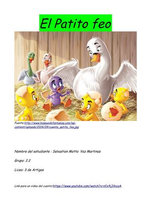 El patito feo cuento