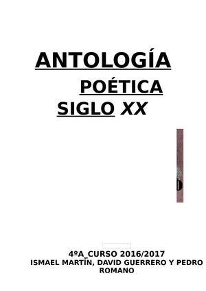 Antología Poética Siglo Xx Portada