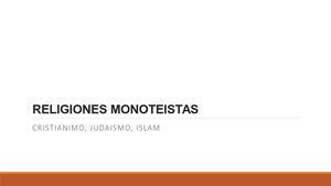 Religiones Monoteistas