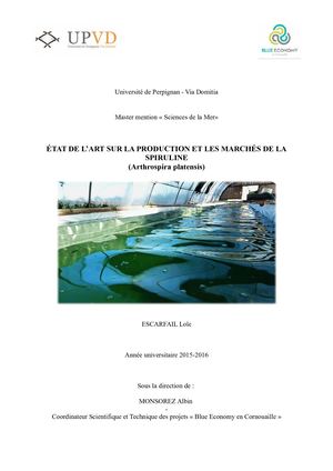 Etat de l'art sur la Spiruline