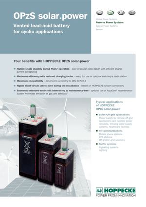 HOPPECKE OPzS batterie
