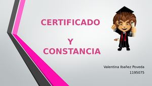 Certificado Y Constancia