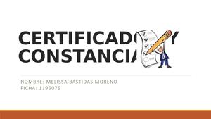 Certificados Y Constancias