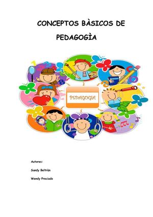 Conceptos Bàsicos De Pedagogìa