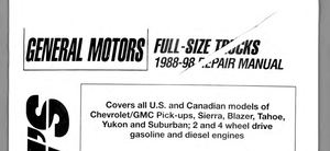 1988 GMC SIERRA Service Repair Manual