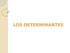Los Determinantes