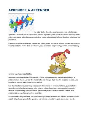 Aprender A Aprender