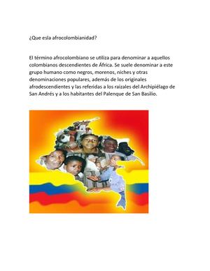 Que Esla Afrocolombianidad