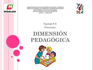 Dimensión Pedagógica