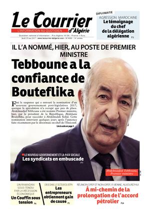 Le Courrier d'Algérie Du jeudi 25 Mai 2017