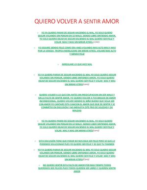 quiero volver a ser feliz