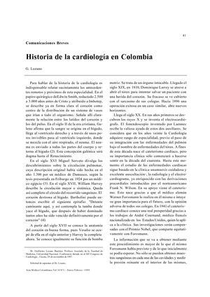 Historia de la cardiologia
