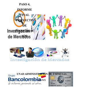 Proyecto De Investigación De Mercados Grupo 102045 151 Zully