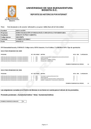 Certificado Notas Edpu