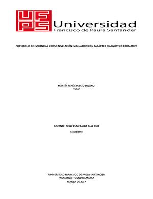 Nelly E Diaz Portafolio Evidencias Ufps