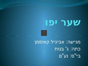 שער יפו מצגת.