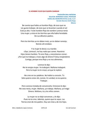 El Hombre Flojo Que Quería Cambiar