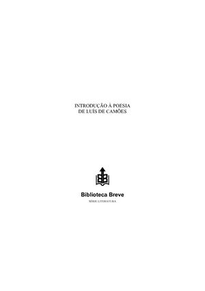 Introdução à Poesia De Luís De Camões