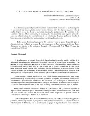 CONTEXTUALIZACIÓN DE LA IED JOSÉ MARÍA OBANDO