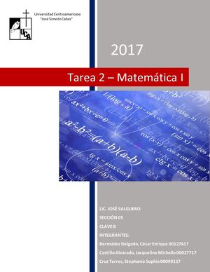 Matemática I - Tarea 2