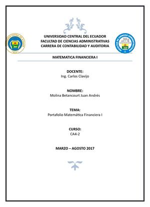 Portafolio Matematica Financiera I