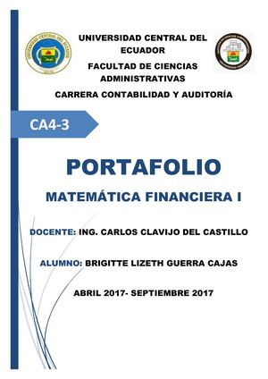 Matemática Financiera Primer Hermisemestre